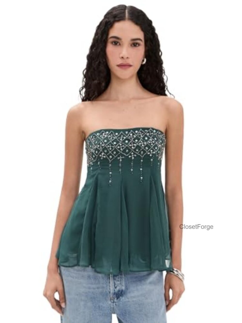 Free People Women's Tara Embellished Tube Top